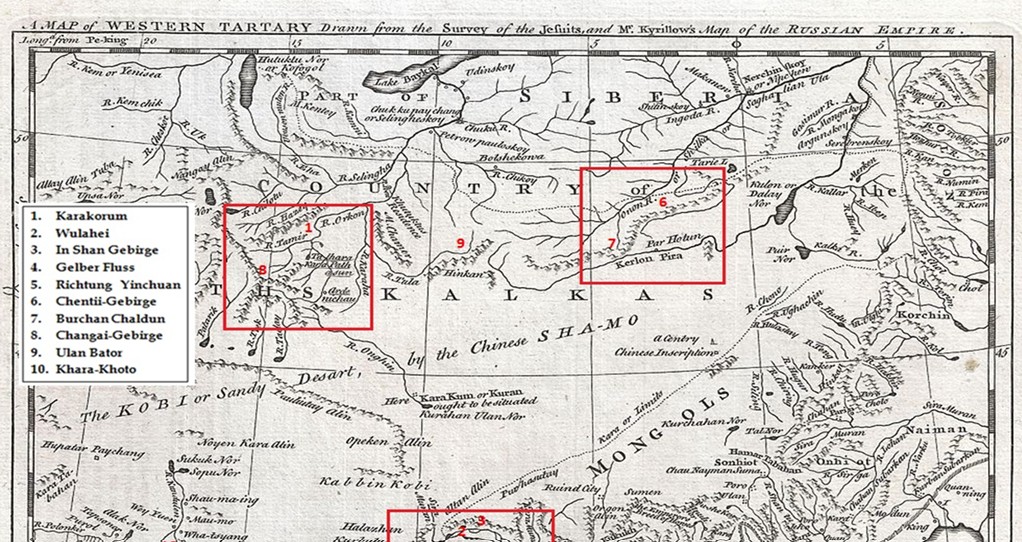 Karte der Mongolei